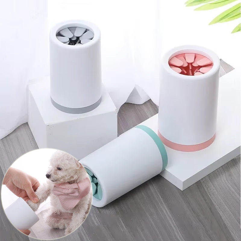Paw washer in use