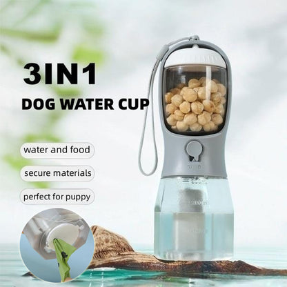 3-in-1 dog water food and bag bottle