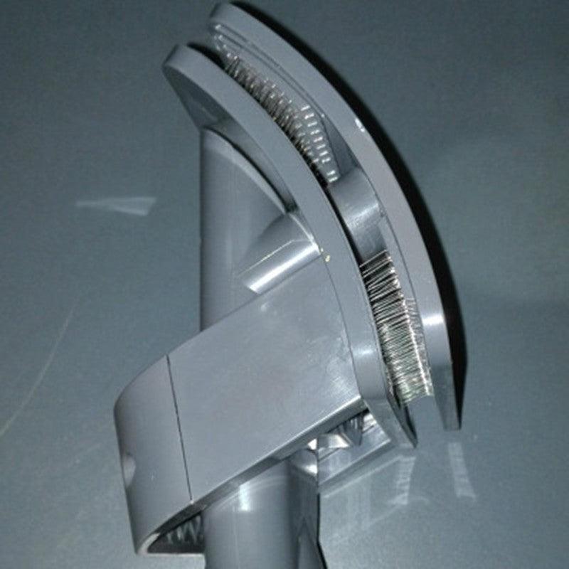 Vacuum grooming brush