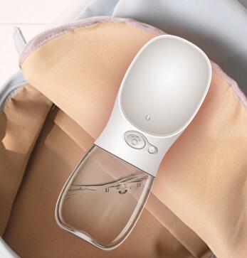 White 350ml dog water bottle
