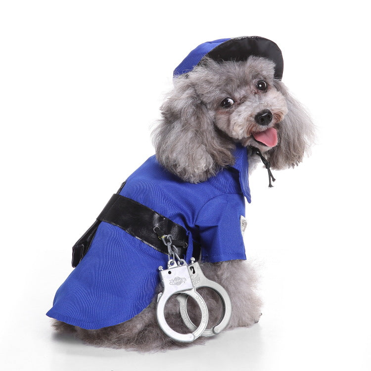Police Officer Dog Costume on dog