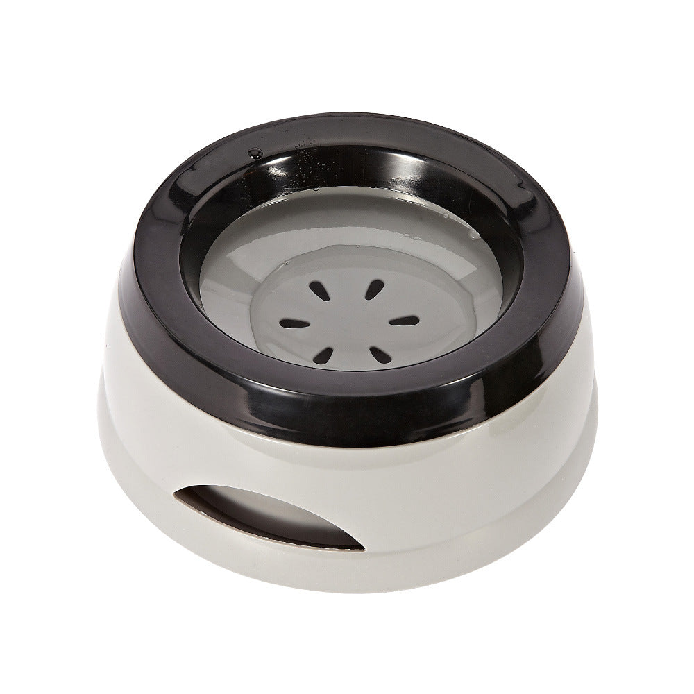 Grey no-spill dog water bowl