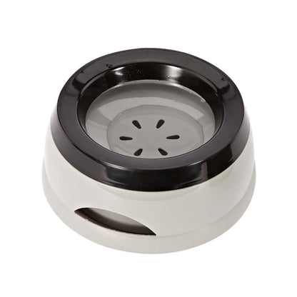 Grey no-spill dog water bowl