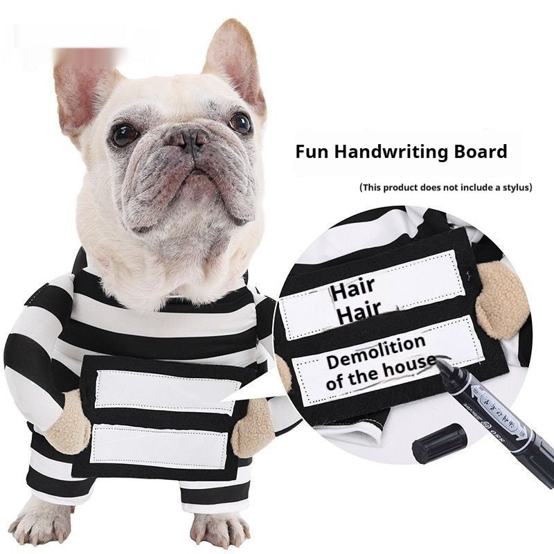 Prisoner Dog Costume on dog