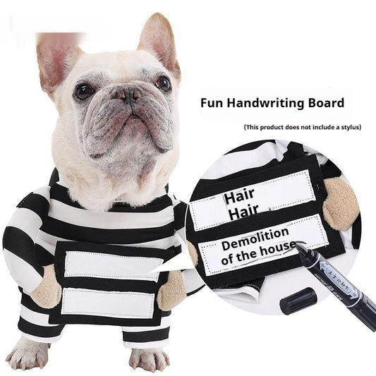 Prisoner Dog Costume on dog