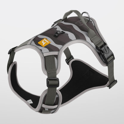 Gray dog harness set