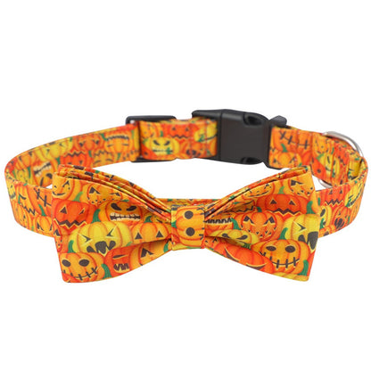 Yellow Halloween dog collar