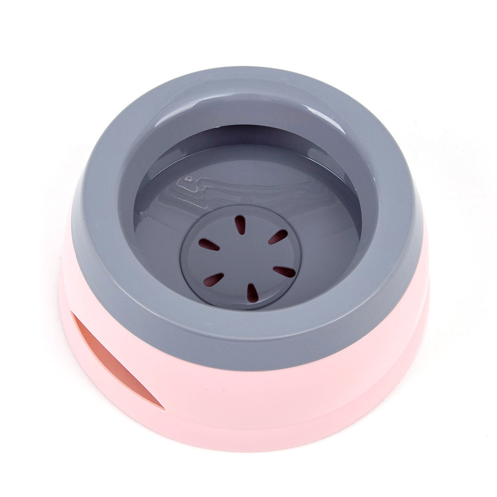Pink no-spill dog water bowl