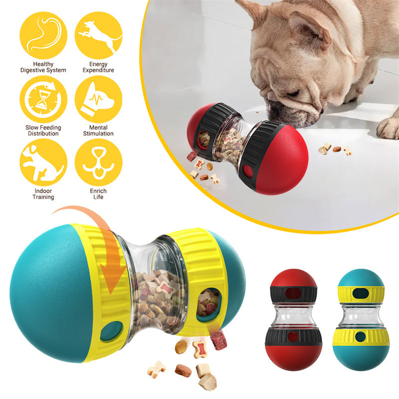 Food Dispensing Dog Toy Tumbler Leaky Food Ball Puzzle Toys Interactive Slow Feeding