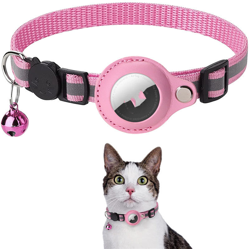 Pink AirTag dog collar