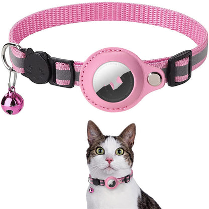 Pink AirTag dog collar