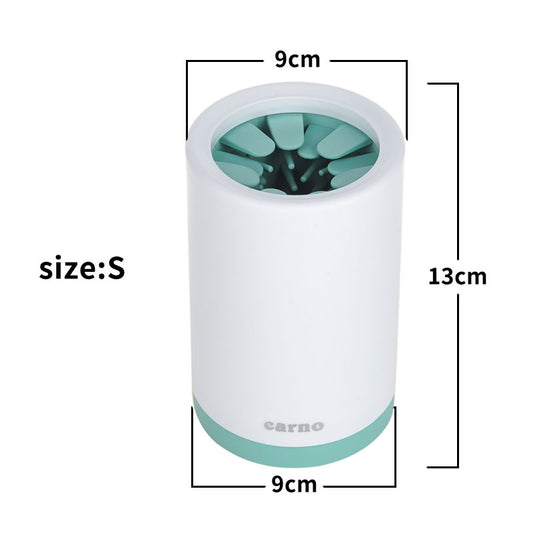 Green small dog paw washer cup