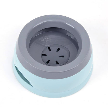 Blue no-spill dog water bowl