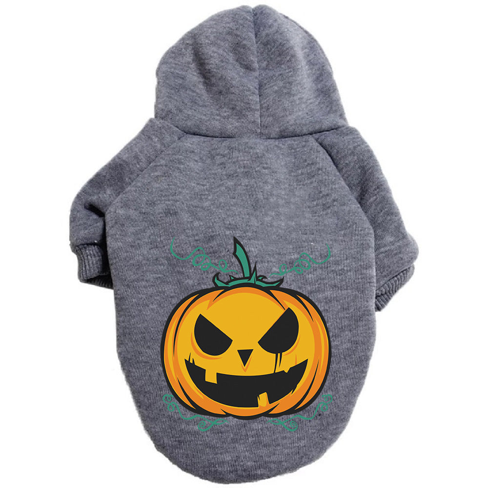 Pumpkin Gray dog hoodie