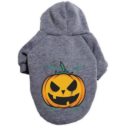 Pumpkin Gray dog hoodie