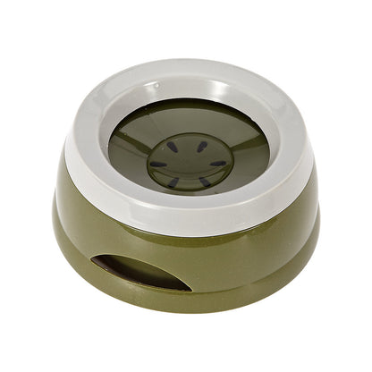 Army green no-spill dog water bowl