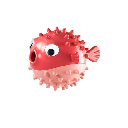 Dog Squeaky Toy Tough Durable Fish Shape Interactive Dog Teeth Grinding Toy