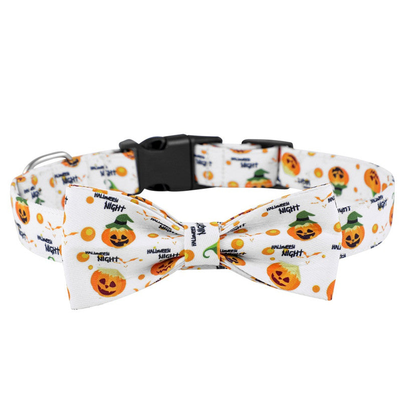 White Halloween dog collar