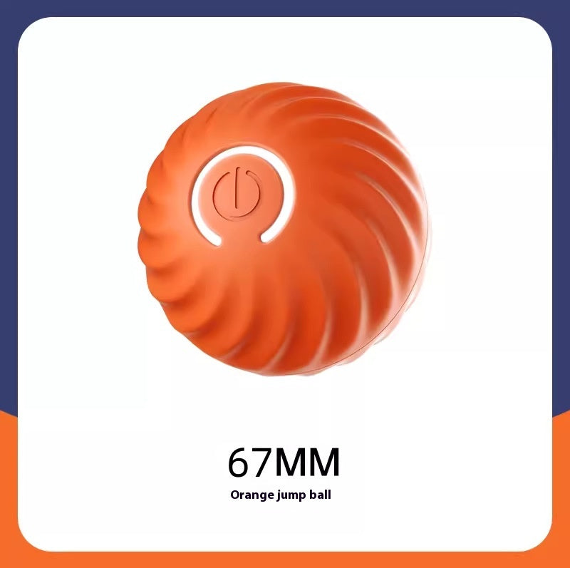 Orange 67mm rubber dog ball