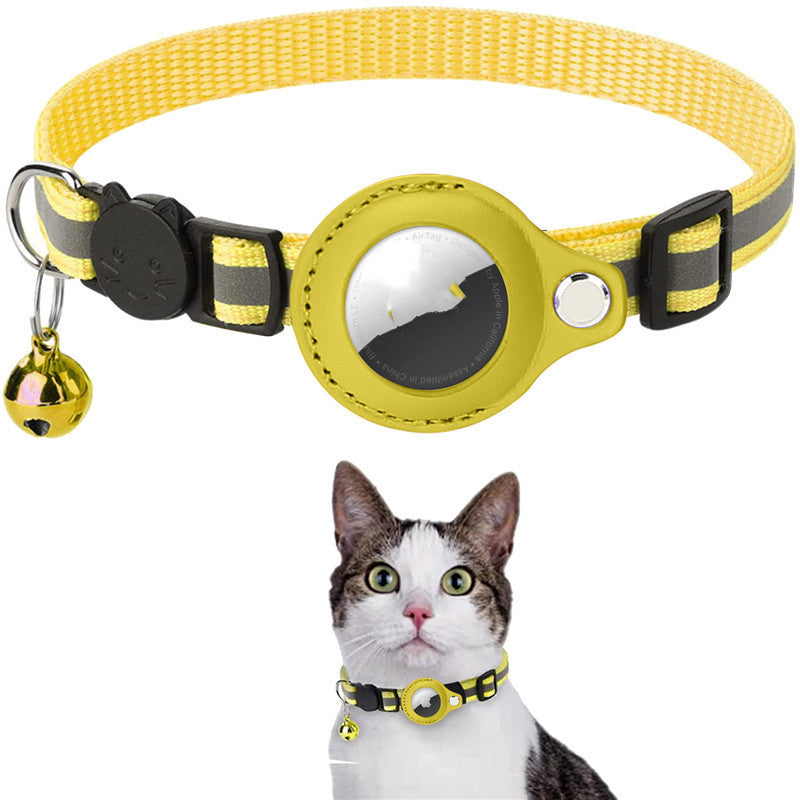 Yellow AirTag dog collar