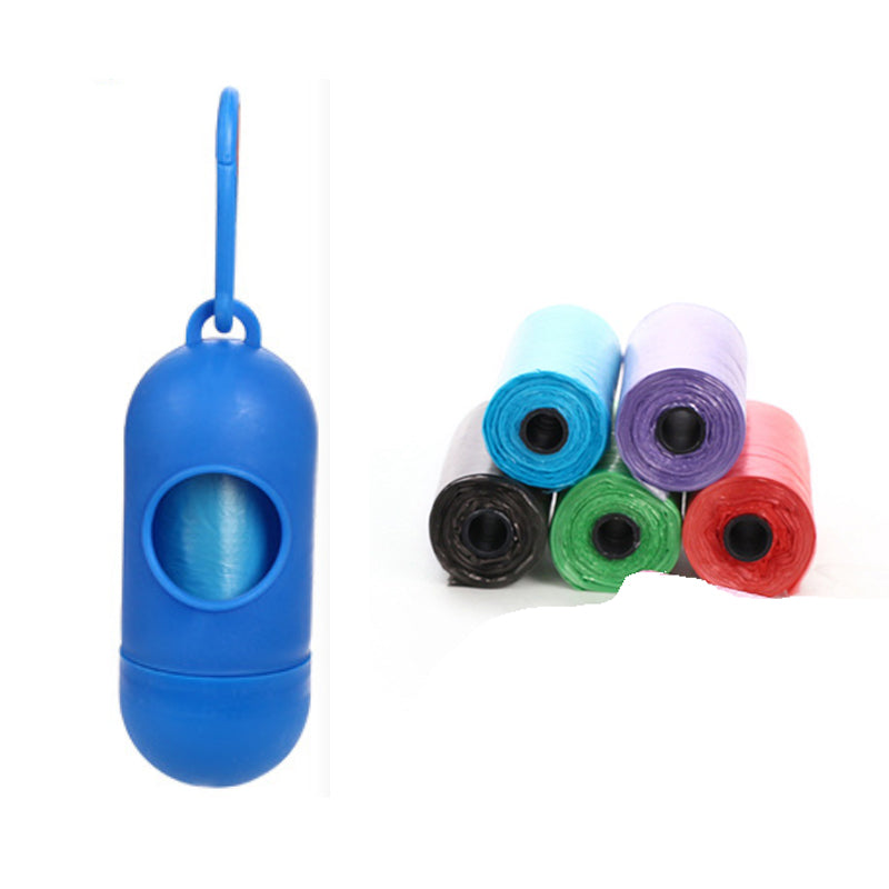 Blue 5-pack dog waste bags