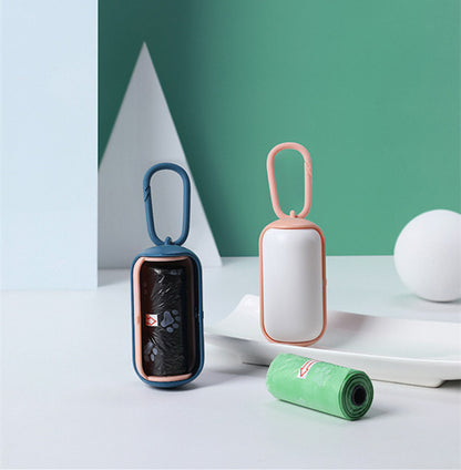 Clip-on dog poop bag holder