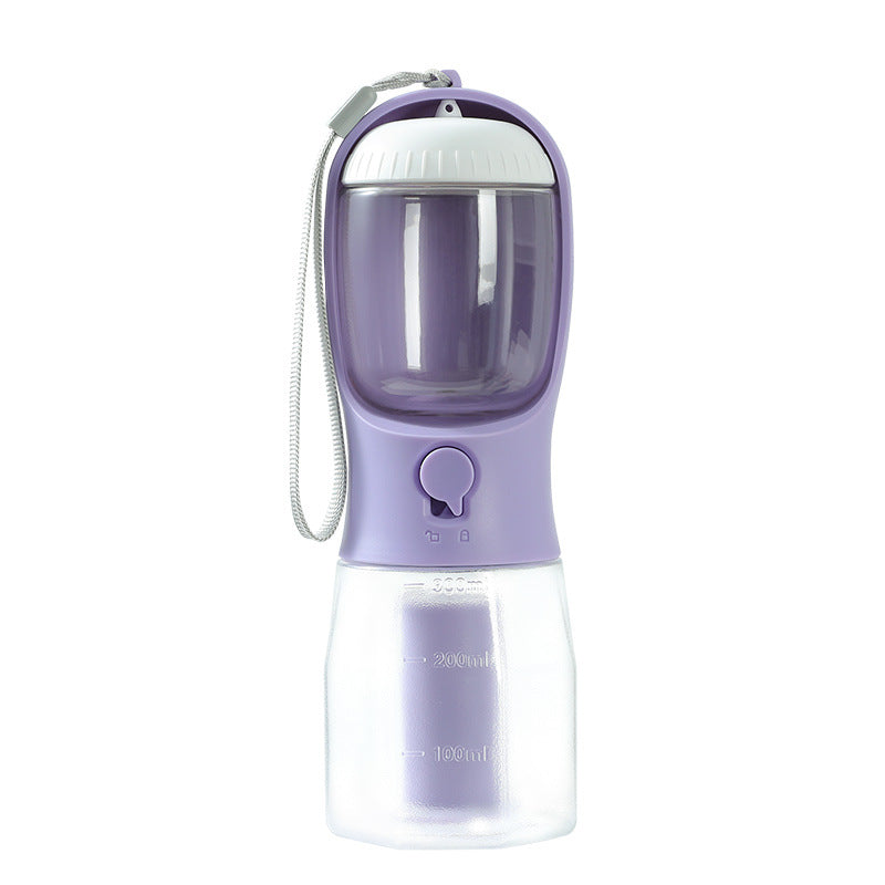 Wisteria purple 3-in-1 dog travel bottle