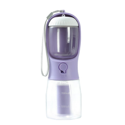 Wisteria purple 3-in-1 dog travel bottle