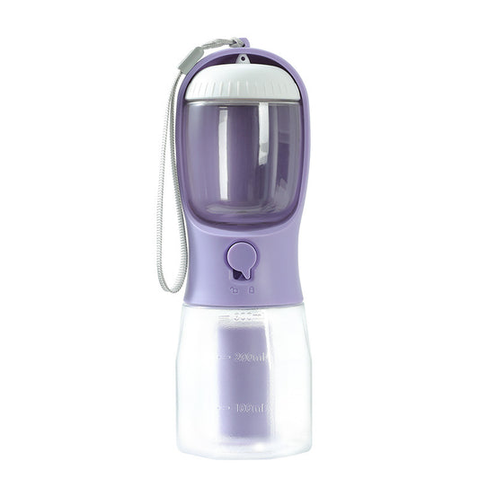 Wisteria purple 3-in-1 dog travel bottle