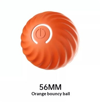 Orange jumping dog ball