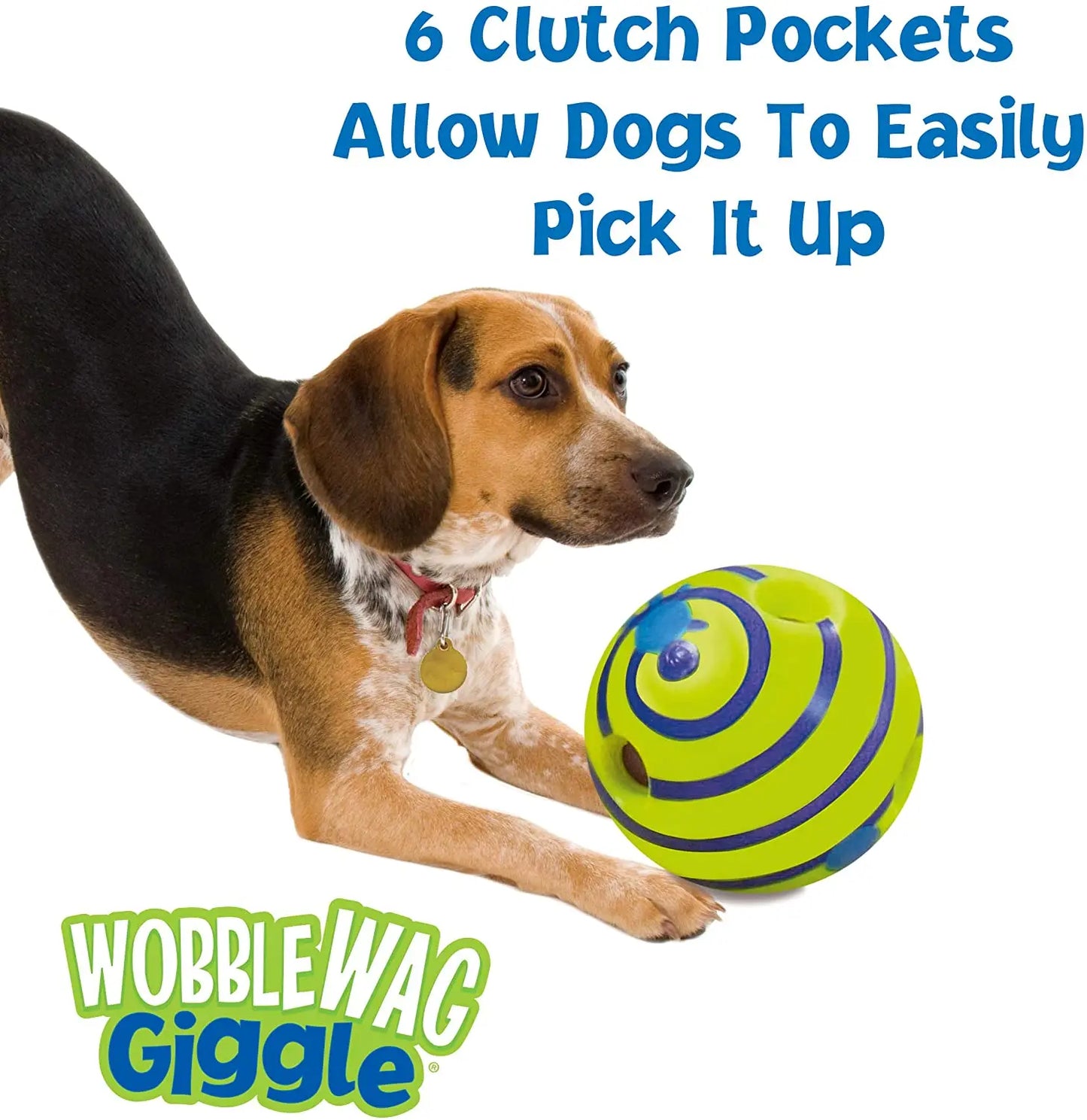 Wobble Wag Giggle Glow Ball Interactive Dog Toy Fun Sounds When Rolled or Shaken