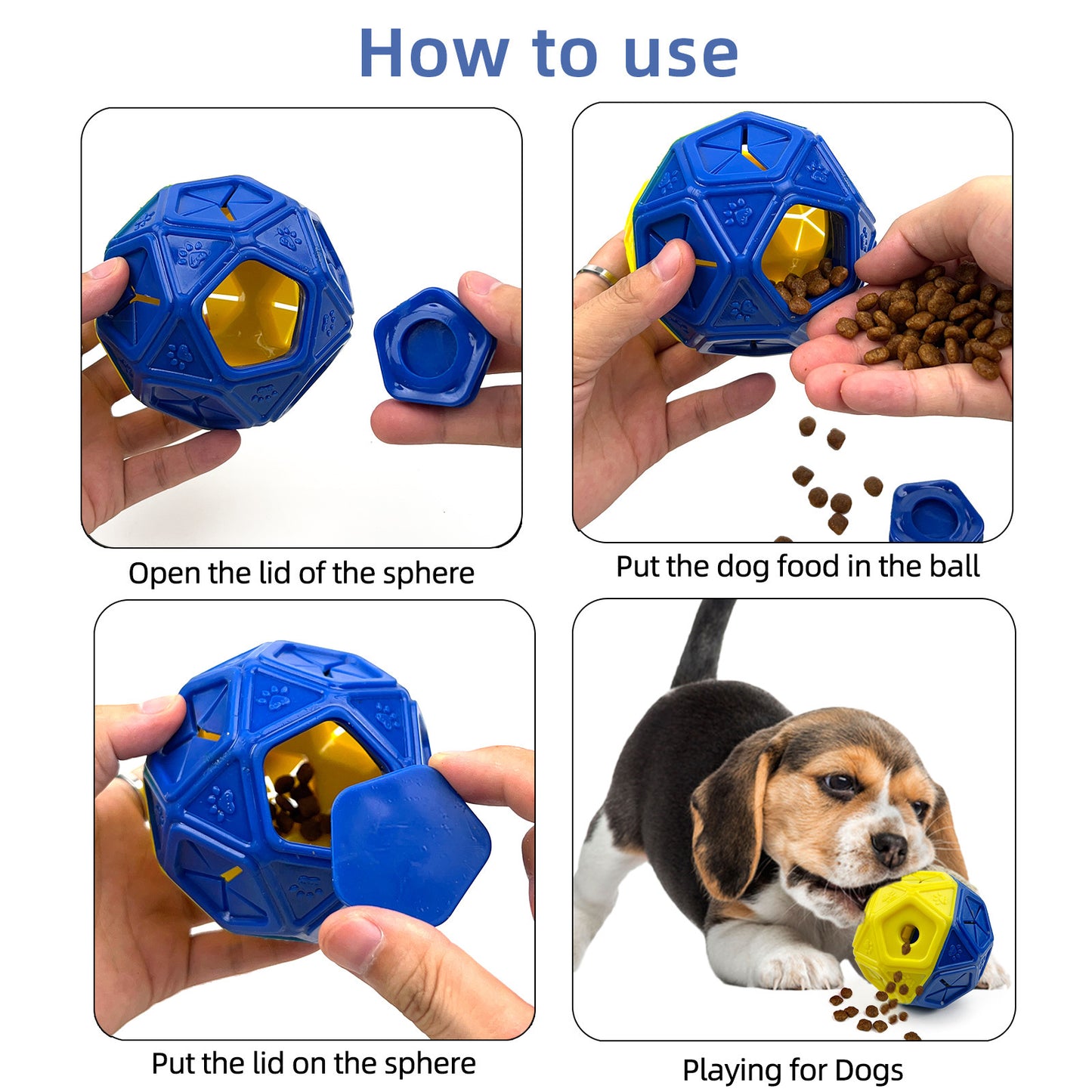 Dog Toy Ball Bite Resistant Leaking Food Ball Interactive Indoor And Outdoor Puzzle Hollow Ball