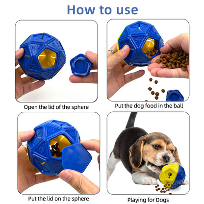 Dog Toy Ball Bite Resistant Leaking Food Ball Interactive Indoor And Outdoor Puzzle Hollow Ball