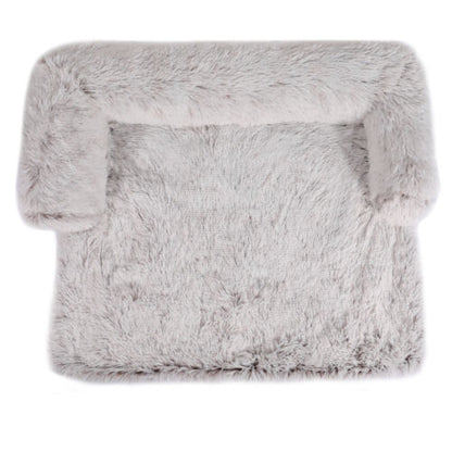 Light grey round dog bed