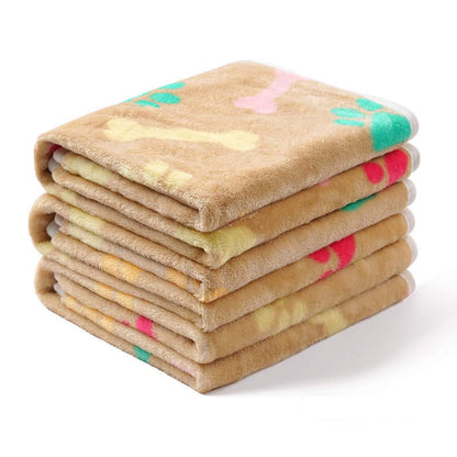 Camel coral fleece dog blanket