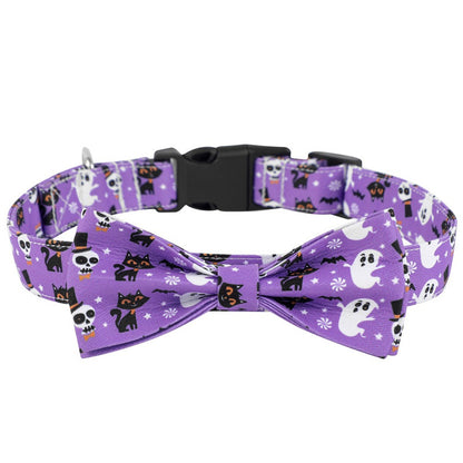 Purple Halloween dog collar