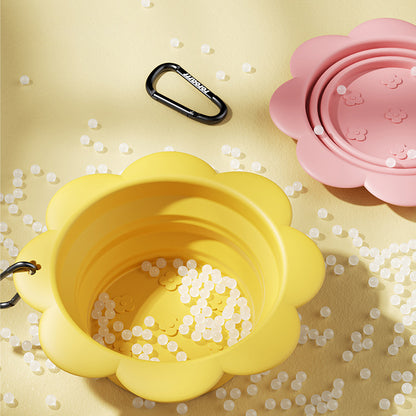 Silicone dog travel bowl for food and water